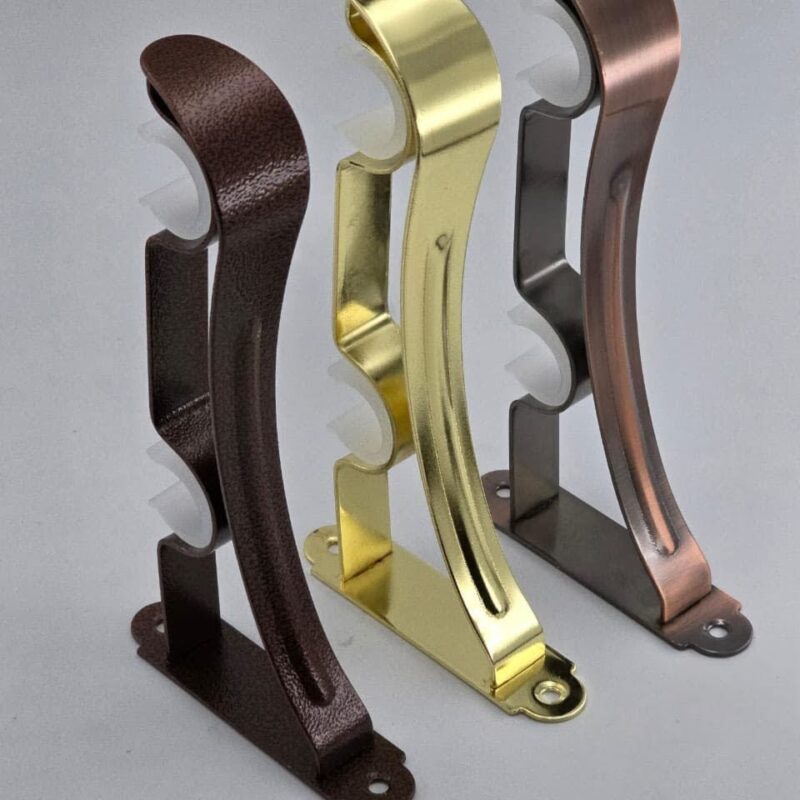 Heavy Duty Double Curtain Rod Bracket Holder for Wall