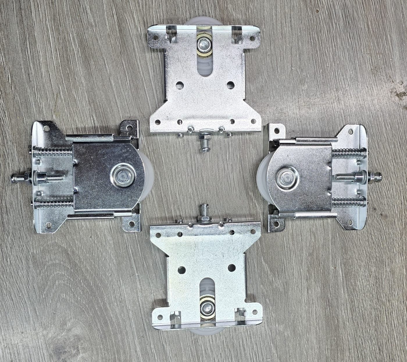 4 piece sliding wardrobe rollers set