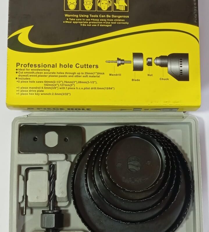 8 pcs hole saw kit