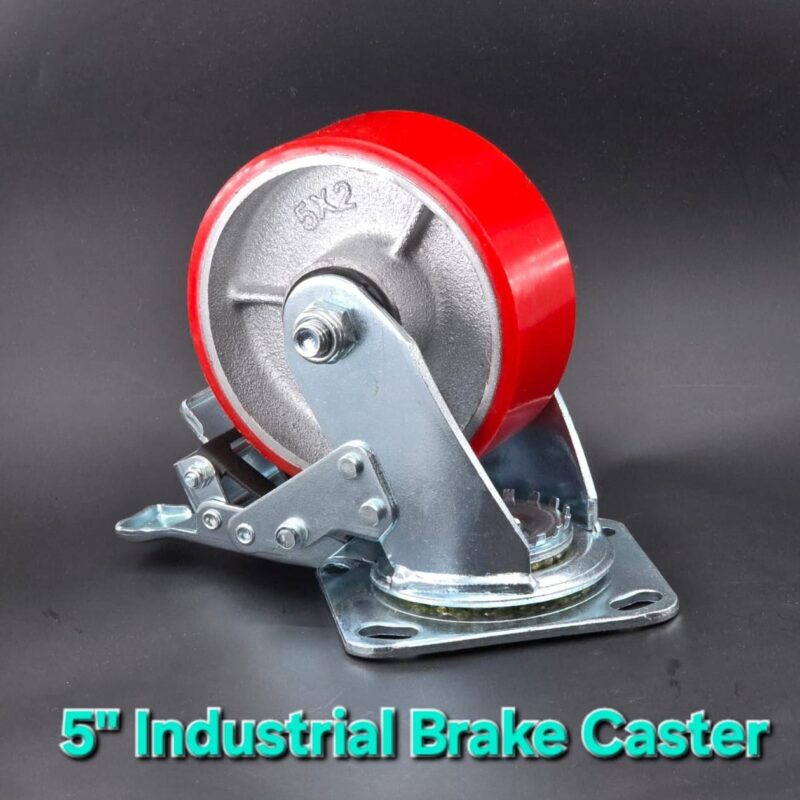INDUSTRIAL CASTOR WHEEL 5 INCHES WITH BRAKE