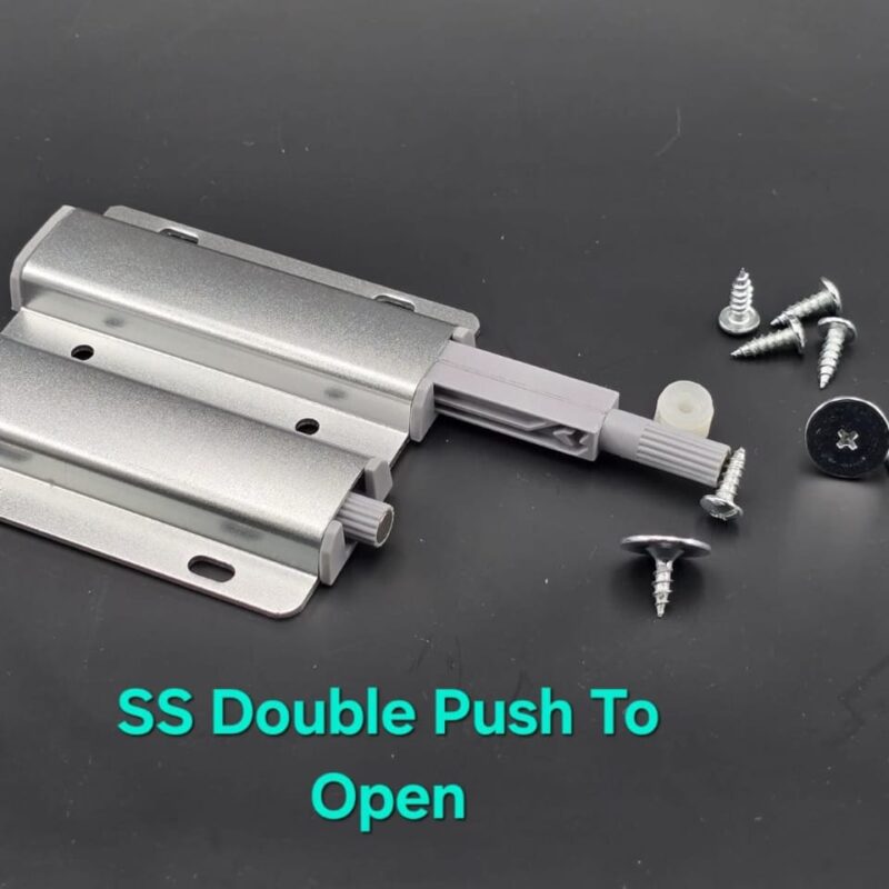 Double push to open latch