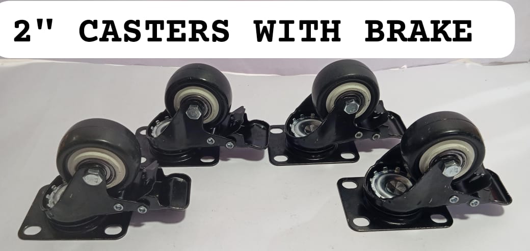 4 PCS 2 inch Heavy Duty Caster Wheels with Brake