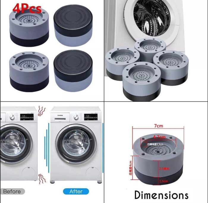 4pcs Washing Machine Anti-vibration Rubber Pad