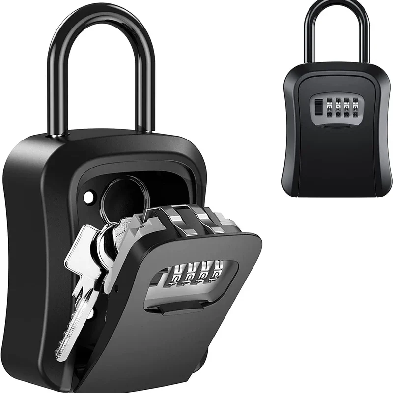 Metallic Key Lock Box, Wall Mounted Key Safe Box