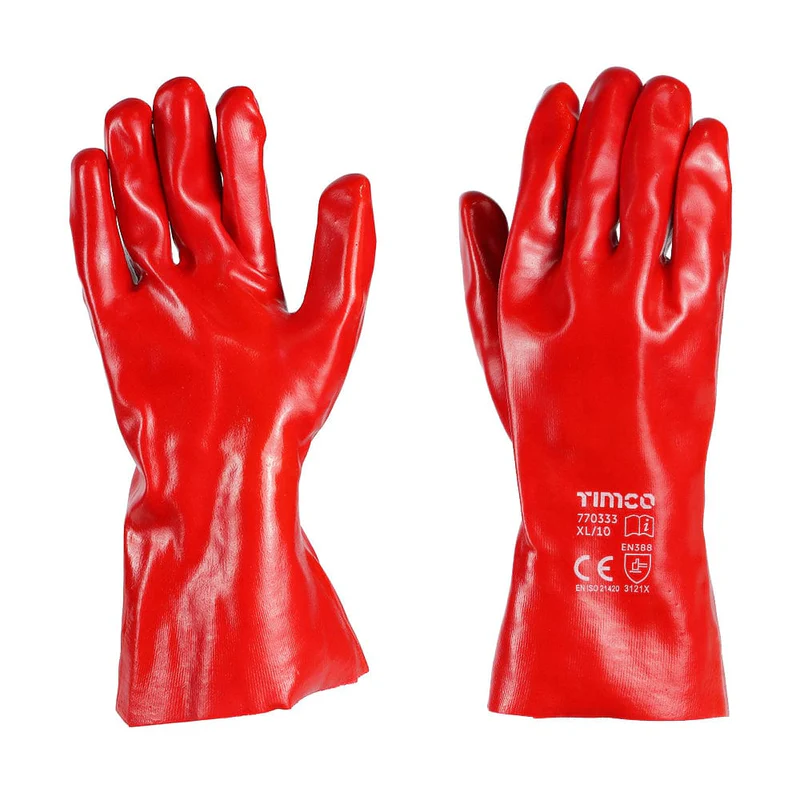 Double dipped pvc gloves