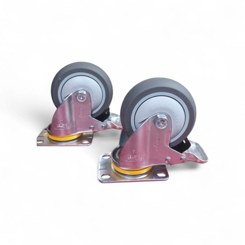 3 inch rubber castor with break