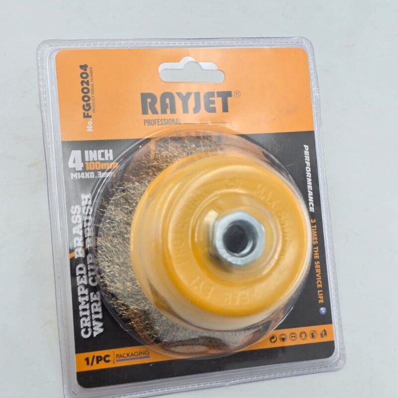 Crimped brass wire cup brush 4 inch