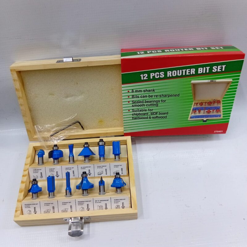 12 pcs router bit set