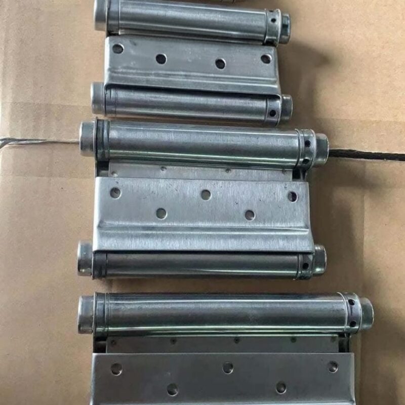 Double action spring hinges