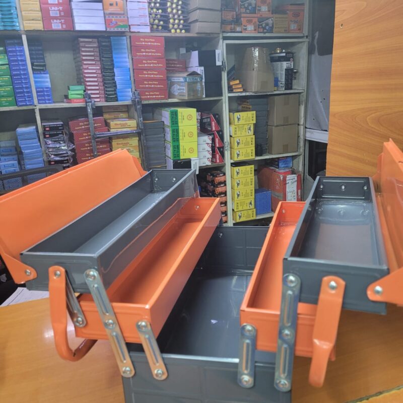 19" 5 tray metallic toolbox